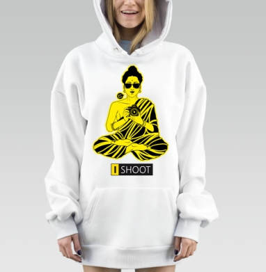 I Shoot / Я снимаю, Hoodie Mjhigh Dig, оверсайз, утепленная