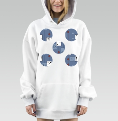 Игральные кости, Hoodie Mjhigh Dig, оверсайз, утепленная
