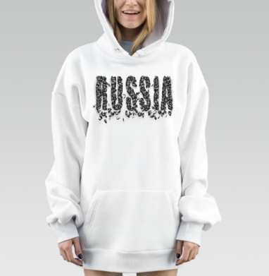 Sunflower Seeds / Семечки складывают слово RUSSIA MADE IN RUSSIA, Hoodie Mjhigh Dig, оверсайз, утепленная