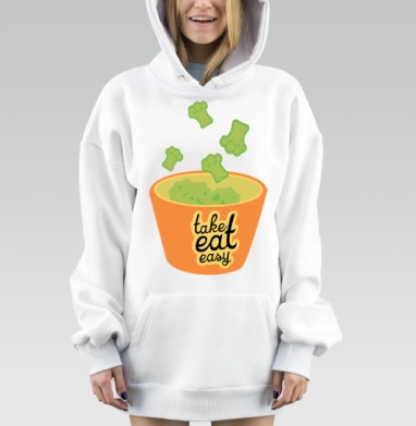 take eat easy 3 / Ешь легко 3, Hoodie Mjhigh Dig, оверсайз, утепленная