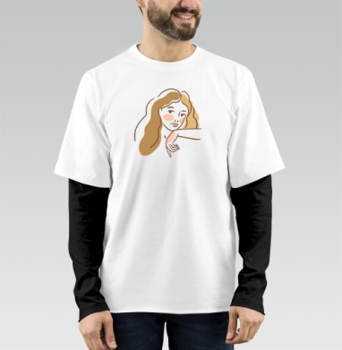 Милая задумчивая девушка в профиль с теплым светом - Designed by Alenka Karabanova 