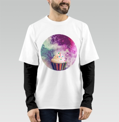 Sweet galaxy / Сладкая галактика, Футболка мужская лонгслив OneOne