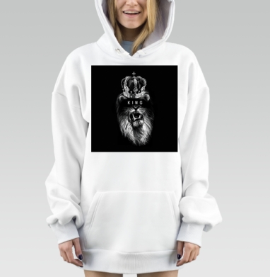Королевский Лев Воплощающий Силу И Власть, Hoodie Mjhigh Dig, оверсайз, утепленная