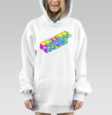 Неоновая трёхмерная надпись с динамикой иронией, Hoodie Mjhigh Dig, оверсайз, утепленная