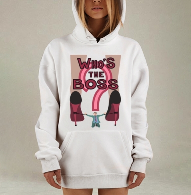 Мужчина под каблуком Кто здесь босс, Hoodie Mjhigh Dig, оверсайз, утепленная