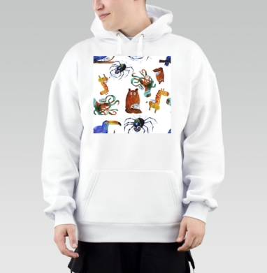 Животные с кружками кофе утреннее пробуждение кофе, Толстовка Mjhigh, утепленная