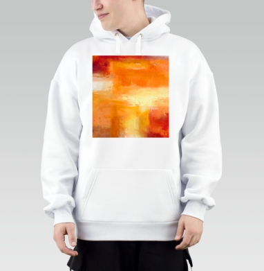 Теплое Слияние Красных Оранжевых Оттенков, Толстовка Mjhigh, утепленная