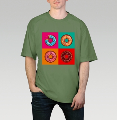 Pop art donut / Пончик в стиле поп-арт - Магазин футболок Lotoshnik