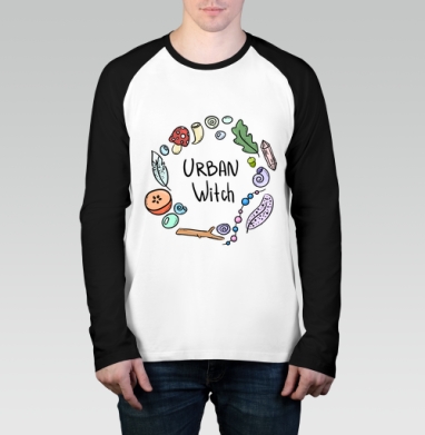 Urban Witch / Городская ведьма, Футболка длинный рукав / Мужчинам / Реглан / Принт
