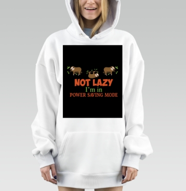 Мультяшные Ленивцы в режиме экономии энергии, Hoodie Mjhigh Dig, оверсайз, утепленная