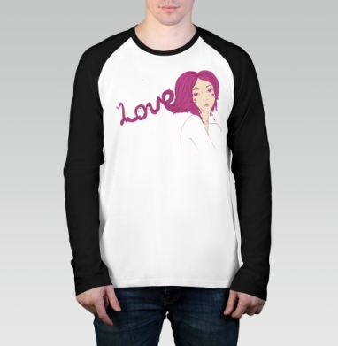 Love is in the hair  / Любовь в волосах, Футболка длинный рукав / Мужчинам / Реглан / Принт