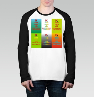 Плакаты KEEP CALM с логотипом Kaspersky, Футболка длинный рукав / Мужчинам / Реглан / Принт