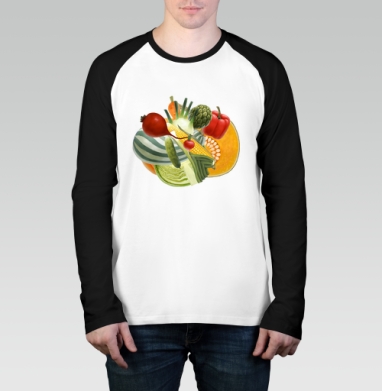 Vegetables (Живая Азбука), Футболка длинный рукав / Мужчинам / Реглан / Принт