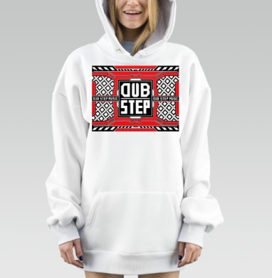 Красный Черный Белый Даб Степ Музыка Dub Step Music, Hoodie Mjhigh Dig, оверсайз, утепленная