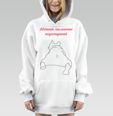 Ленивый питомец на отдыхе абонент маленечко недоступный, Hoodie Mjhigh Dig, оверсайз, утепленная
