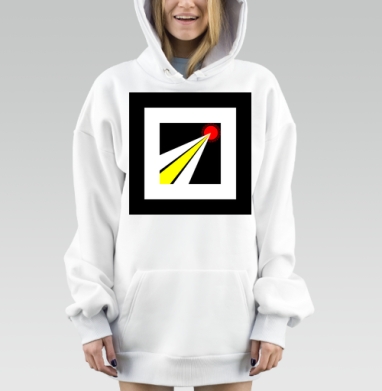 Луч Света Красное Солнце Минимализм, Hoodie Mjhigh Dig, оверсайз, утепленная
