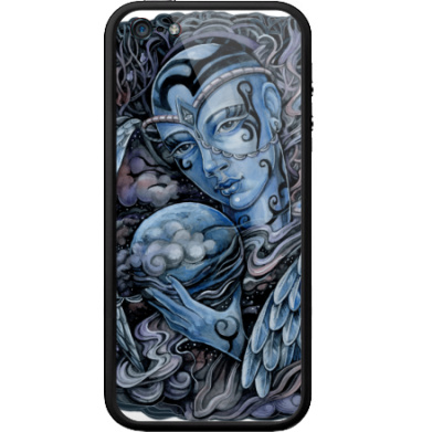 Мистическая фигура с лунным шаром – космическая забота - Бампер на iPhone 5, 5S, страница 8