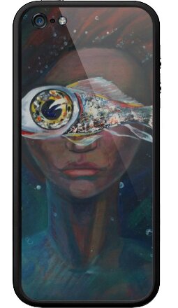 Сюрреалистичный портрет с рыбой вместо глаз - Бампер на iPhone 5, 5S, страница 7
