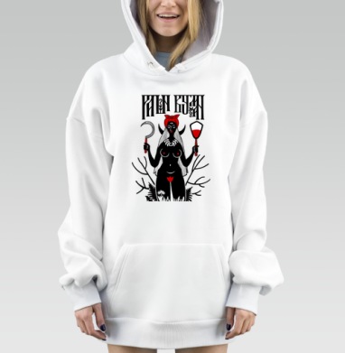 Женщина с серпом и вином все женщины ведьмы проект Рашн вуман, Hoodie Mjhigh Dig, оверсайз, утепленная