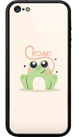 Милая лягушка с каллиграфическим языком «CROAK!» - Бампер на iPhone 5, 5S, страница 6