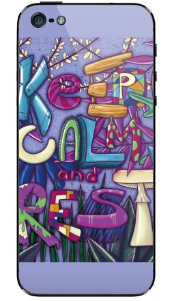 Яркая иллюстрация KEEP CALM and REST с природным мотивом - Виниловые наклейки на iPhone 5 - купить в Москве, страница 6