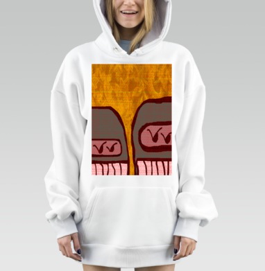 Антропоморфные щетки борьба конфликт эмоций, Hoodie Mjhigh Dig, оверсайз, утепленная