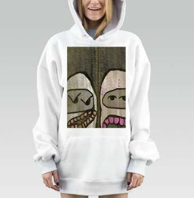 Саркастический спор двух персонажей с иронией сцены, Hoodie Mjhigh Dig, оверсайз, утепленная