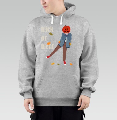 Человек с головой тыквы веселится в осенней одежде хэллоуин во время праздника, Толстовка Mjhigh–Mel, утепленная