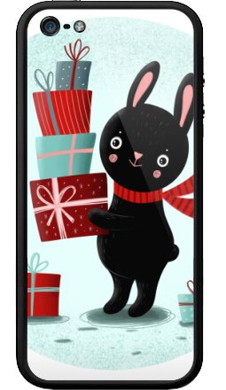 Черный кролик с подарками - Бампер на iPhone 5, 5S, страница 5