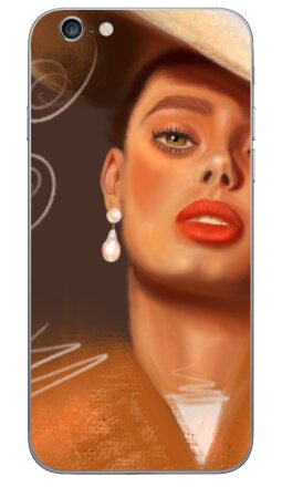 Современный цифровой портрет в тёплых тонах - Виниловые наклейки на iPhone 6, 6s - купить в Москве, страница 5