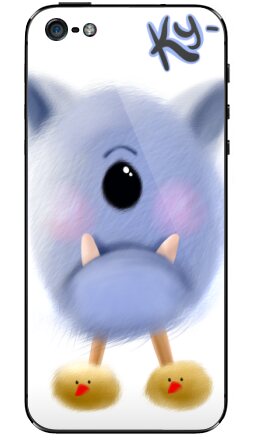 Милый пушистый монстр в тапочках-уточках Ky-Ky - Виниловые наклейки на iPhone 5 - купить в Москве, страница 5