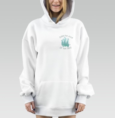 Зажги огонь души холодные оттенки пламени, Hoodie Mjhigh Dig, оверсайз, утепленная