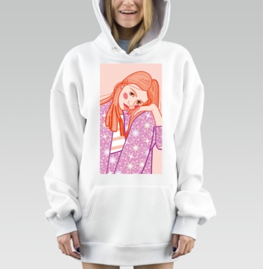 Звёздная пижама уютная меланхолия нежности, Hoodie Mjhigh Dig, оверсайз, утепленная
