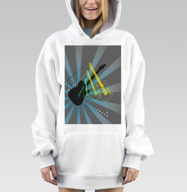 Динамичные гитары музыки свободы драйва, Hoodie Mjhigh Dig, оверсайз, утепленная