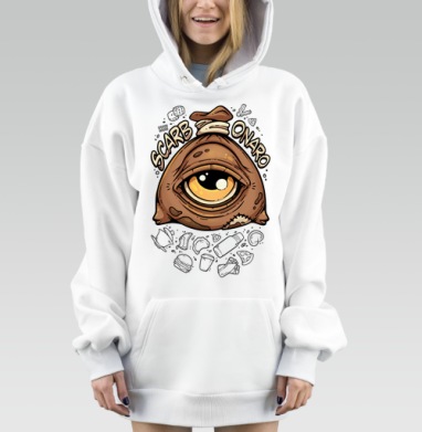 Грустный Мешок с Глазом и Накопленным Хламом, Hoodie Mjhigh Dig, оверсайз, утепленная