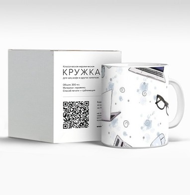 Рабочие офисные гаджеты техника ноутбук мышь очки калькулятор - Магазин футболок SychEvaartist - Дизайнерские принты