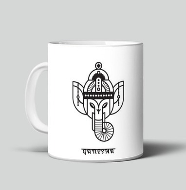 Голова Ганеши Индийского божества с головой слона GANESHA - Магазин футболок posharamus - Дизайнерские принты