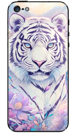 Белый тигр в цветах - Виниловые наклейки на iPhone 5 - купить в Москве, страница 4