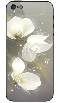 Цифровая картина с нежными парящими цветами - Виниловые наклейки на iPhone 5 - купить в Москве, страница 3