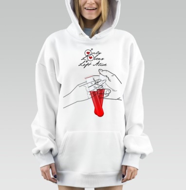 Любовь Кровь Вечная Only Lovers Left Alive, Hoodie Mjhigh Dig, оверсайз, утепленная