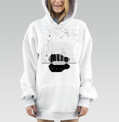 Абстрактное отражение символы двойственность мистика, Hoodie Mjhigh Dig, оверсайз, утепленная