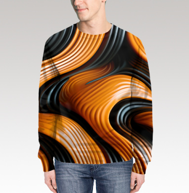 Объемные волны оранжевый черный глубина движения - Andarsky