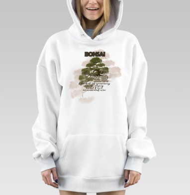 Миниатюрное дерево Бонсай японское искусство выращивания, Hoodie Mjhigh Dig, оверсайз, утепленная
