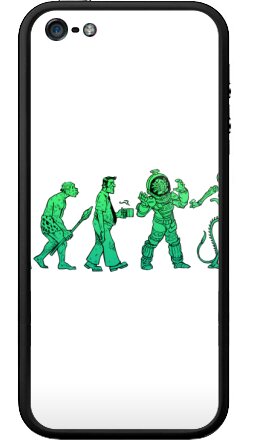 Марш прогресса с Чужим — ироничный принт - Бампер на iPhone 5, 5S, страница 2