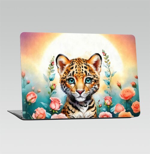 Милый детеныш ягуара в саду роз - Наклейки на 2010-2017 – Macbook Air, страница 3