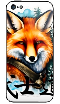 Портрет Лисы-Самурая в стиле Sticker Art - Виниловые наклейки на iPhone 5 - купить в Москве, страница 3