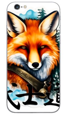 Портрет Лисы-Самурая в стиле Sticker Art - Виниловые наклейки на iPhone 6, 6s - купить в Москве, страница 2