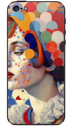Яркий портрет в стиле поп-арт с геометрией - Виниловые наклейки на iPhone 5 - купить в Москве, страница 2