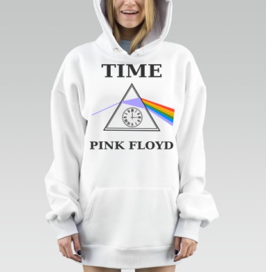 Преобразование света через время с часами Pink Floyd, Hoodie Mjhigh Dig, оверсайз, утепленная