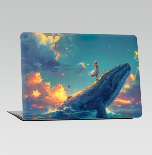 Фантазия единства: Кит и девушка на Луне - Наклейки на 2010-2017 – Macbook Air, страница 2